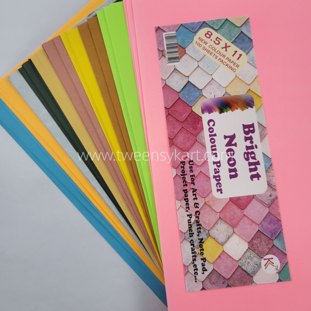 Bright Neon Colour Paper Sheets