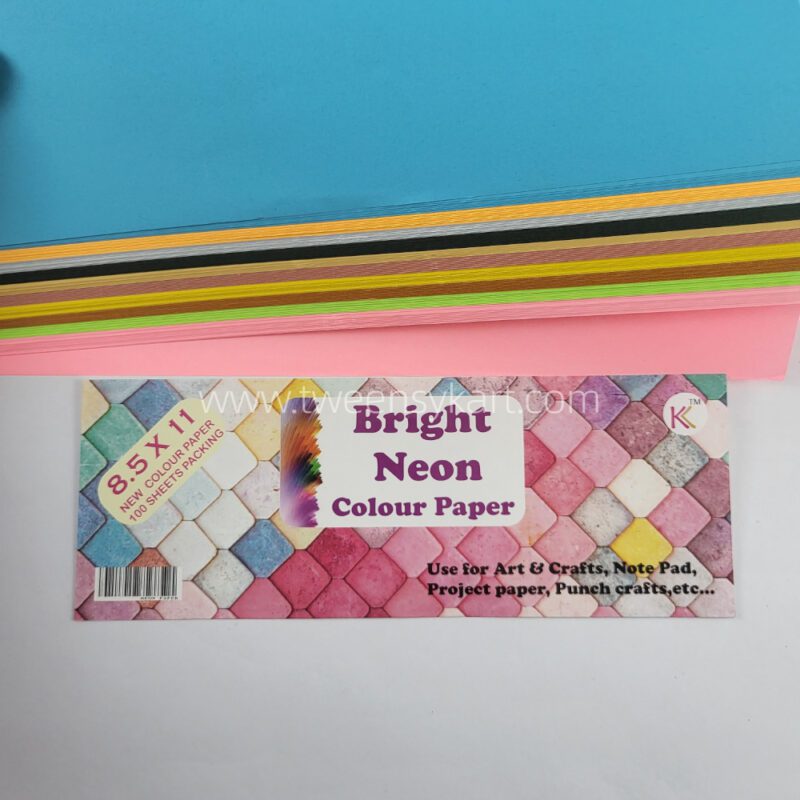 Bright Neon Colour Paper Sheets