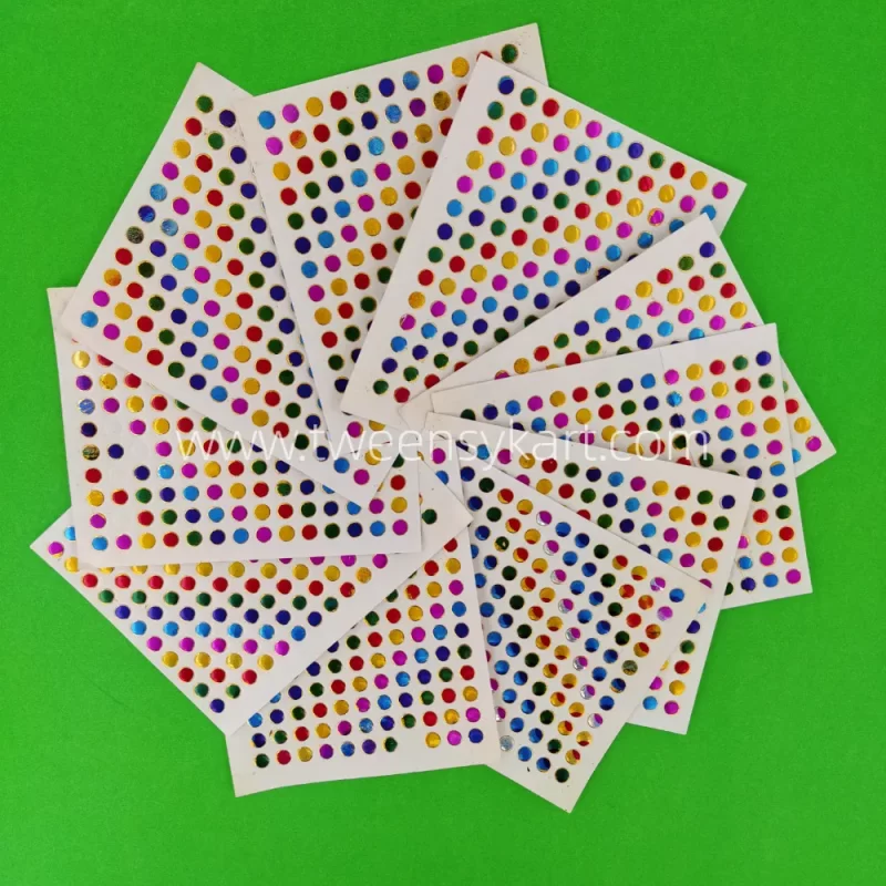 Mini Sparkle colourful round dots Stickers