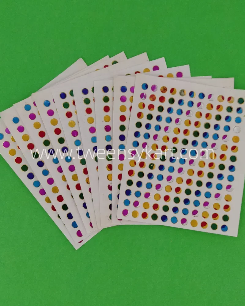 Mini Sparkle colourful round dots Stickers