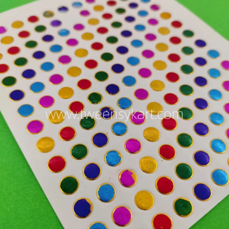 Mini Sparkle colourful round dots Stickers