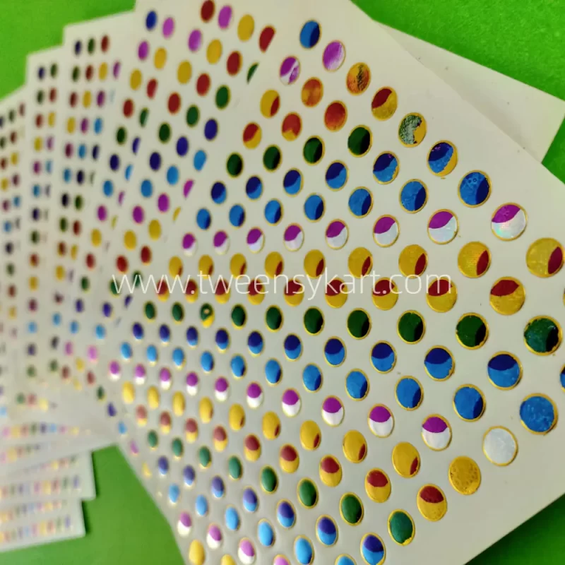 Mini Sparkle colourful round dots Stickers