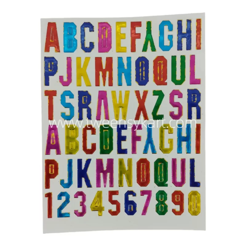 Mini Sparkle Alphabets Stickers