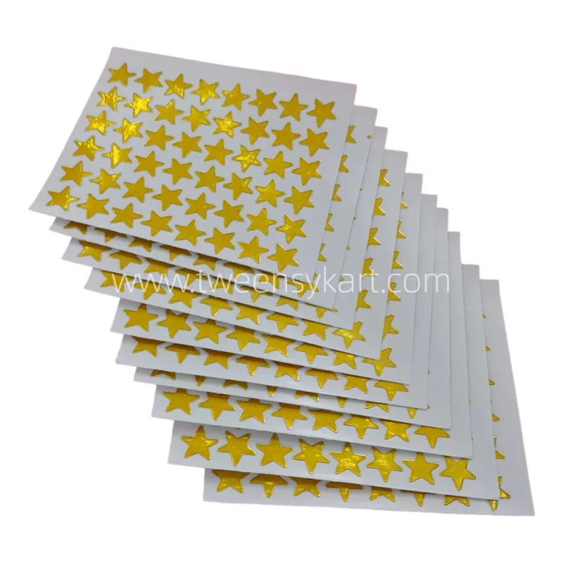 Mini Sparkle Golden Star Stickers