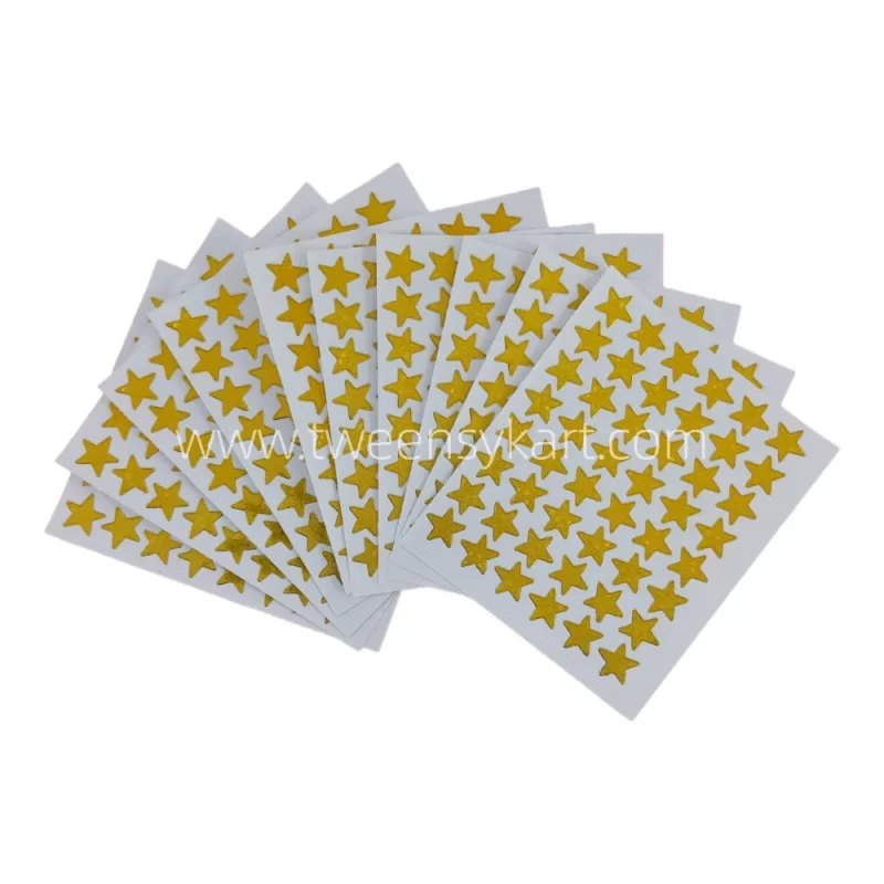 Mini Sparkle Golden Star Stickers