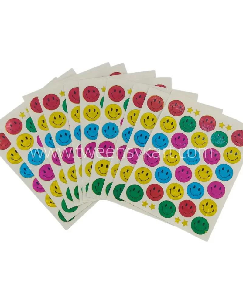 Mini Sparkle Colourful Smiley Stickers