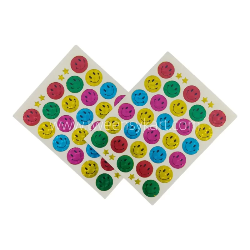 Mini Sparkle Colourful Smiley Stickers