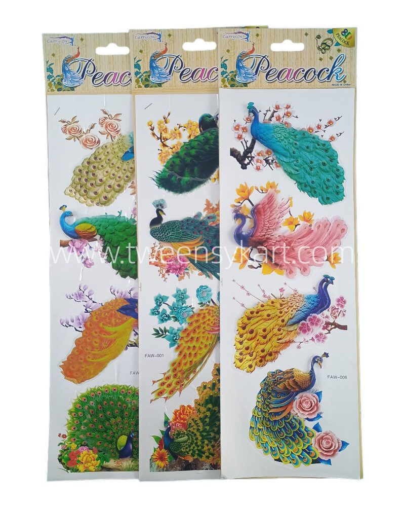 Wall Decor 3D Peacock Room Stickers