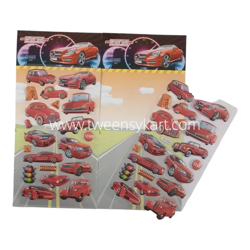 Bubble Shiny Sports Car Stickers