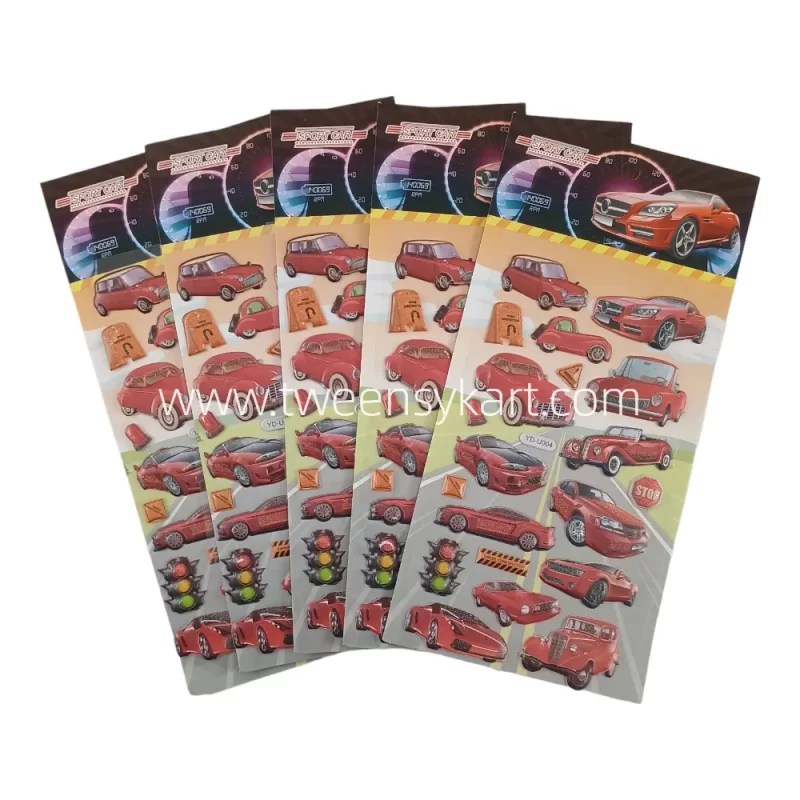 Bubble Shiny Sports Car Stickers