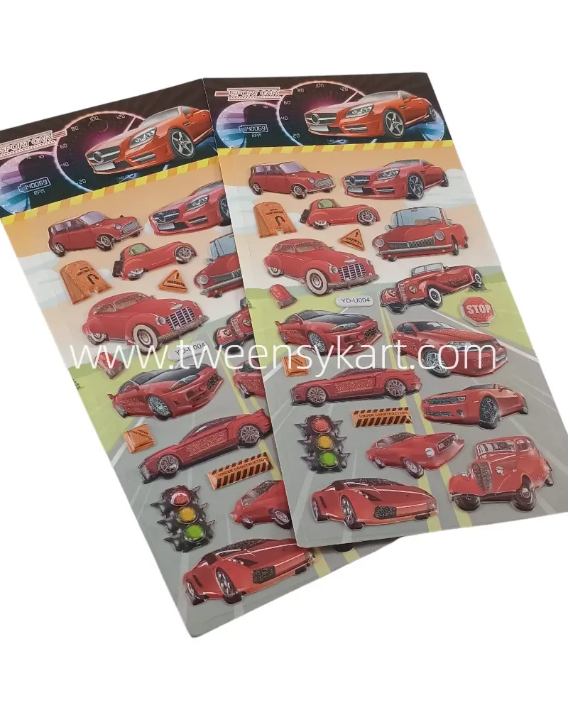 Bubble Shiny Sports Car Stickers