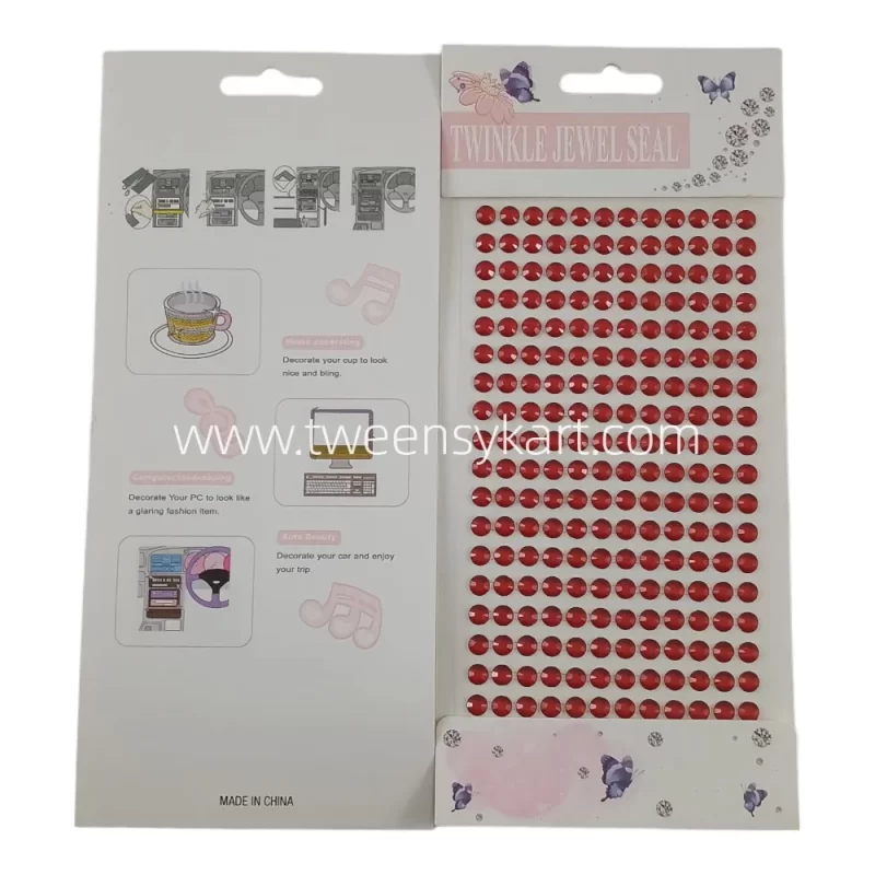 Twinkle Red Colour Diamond Stickers