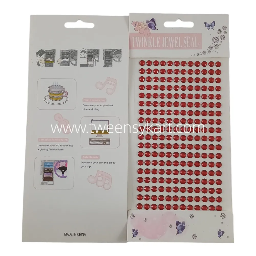 Twinkle Red Colour Diamond Stickers