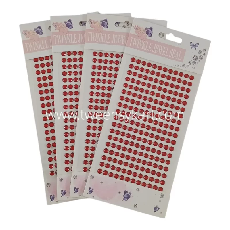 Twinkle Red Colour Diamond Stickers