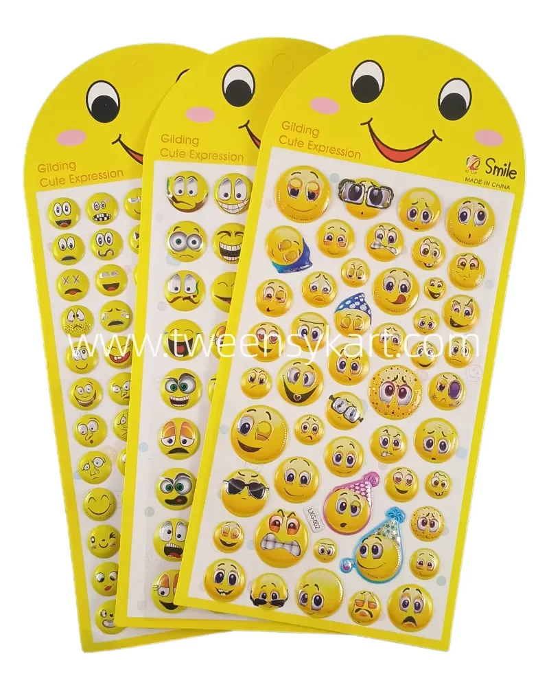 Smiley Cute Yellow Colour Expression Stickers