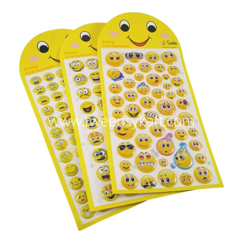 Smiley Cute Yellow Colour Expression Stickers