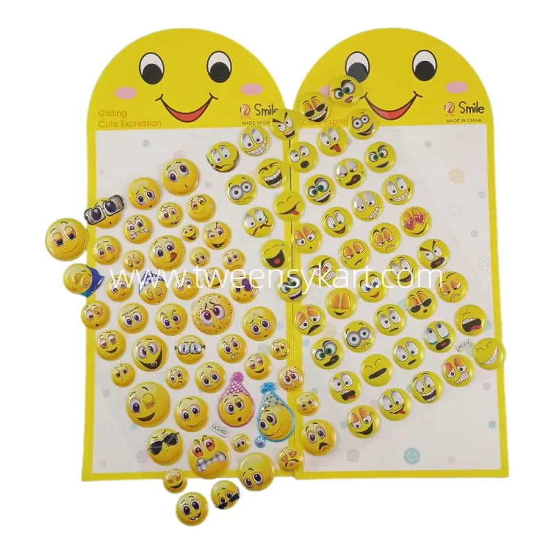 Smiley Cute Yellow Colour Expression Stickers