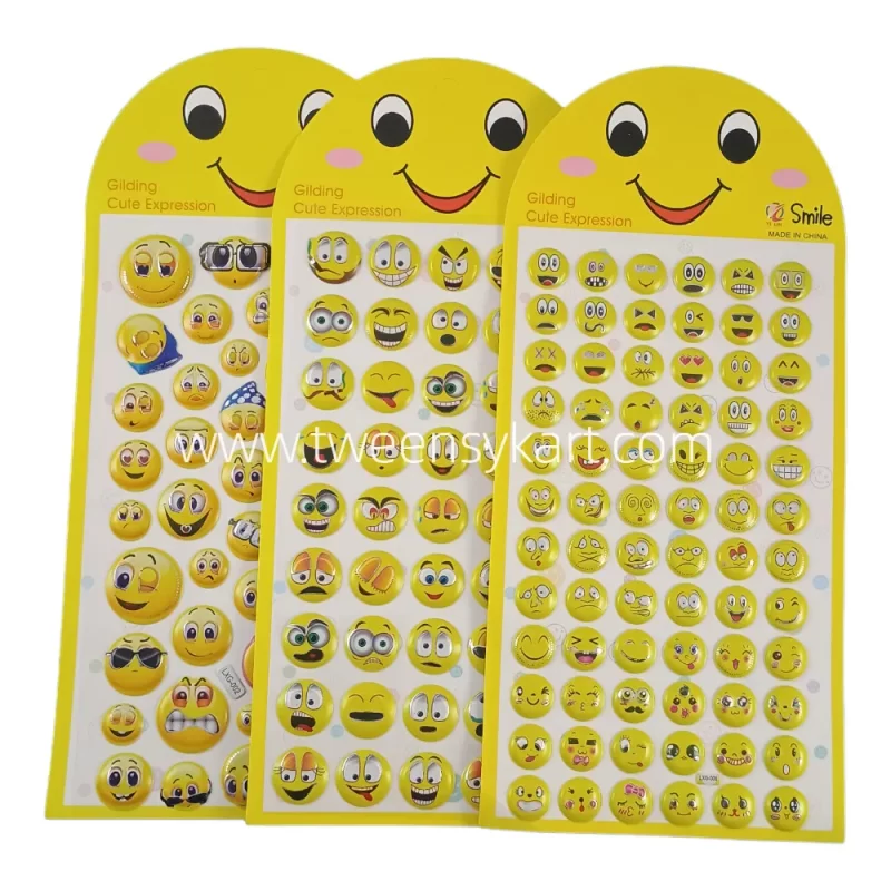 Smiley Cute Yellow Colour Expression Stickers