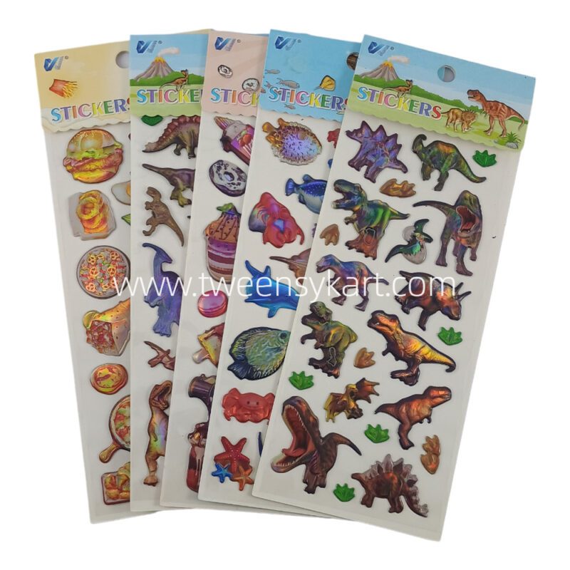 VJ Shiny Colourful Puffy Stickers