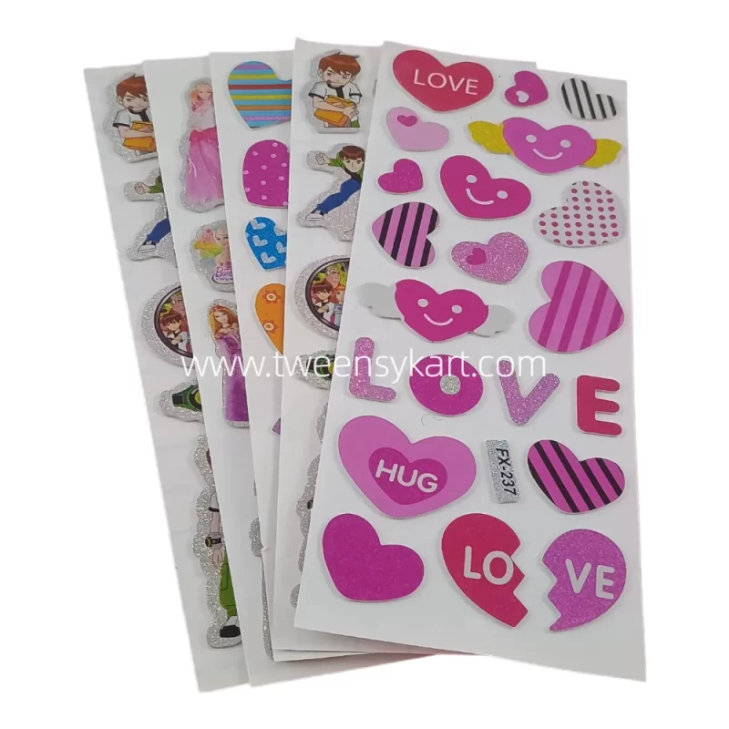 New Love Mix Colourful Foam Stickers