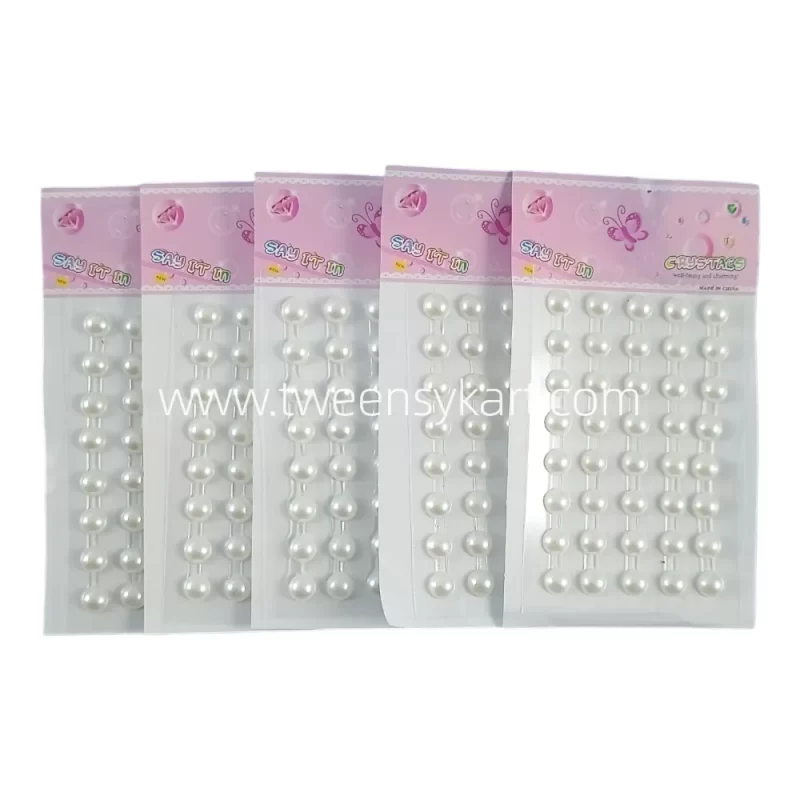 White Pearls Mini Sheets Stickers