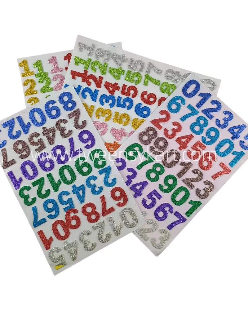 Big Size Chart Number stickers