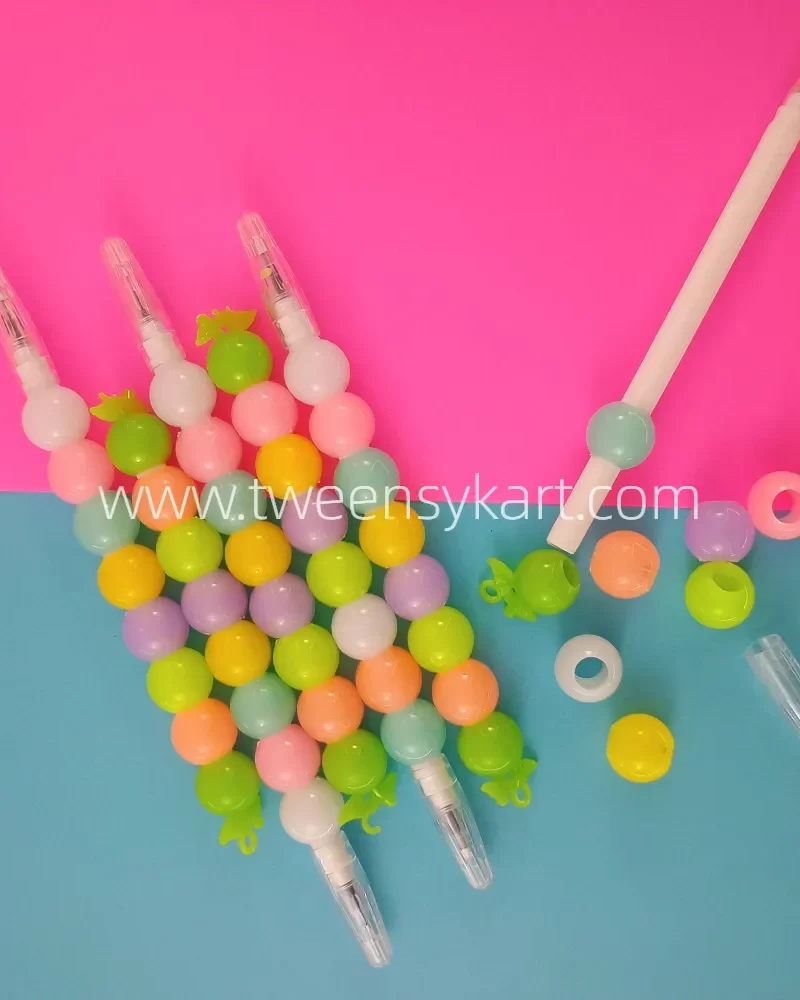 Pearl (moti) Colourful Beaded Pens