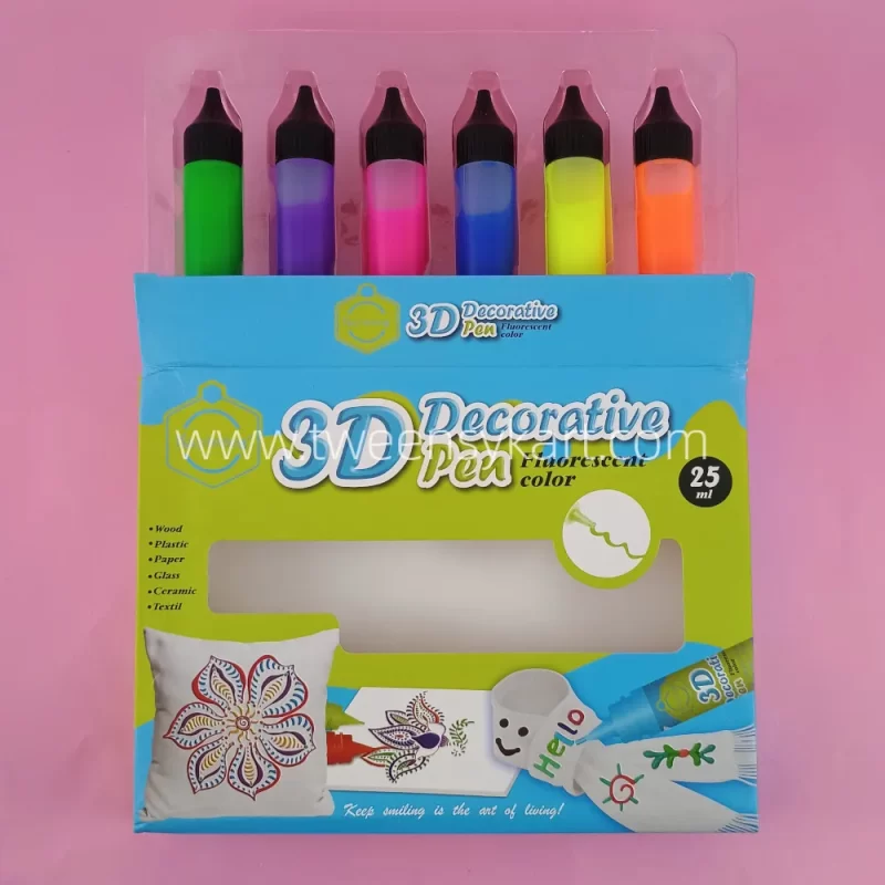 3D Decorative Fluorescent Colour Pen