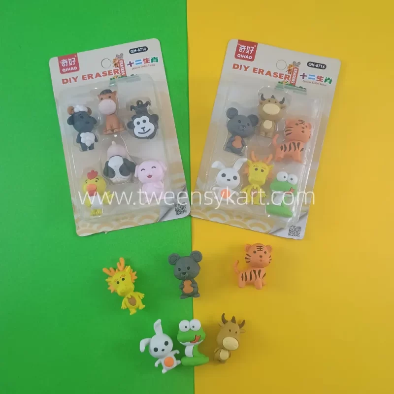 Cute Animal Shape Eraser kit