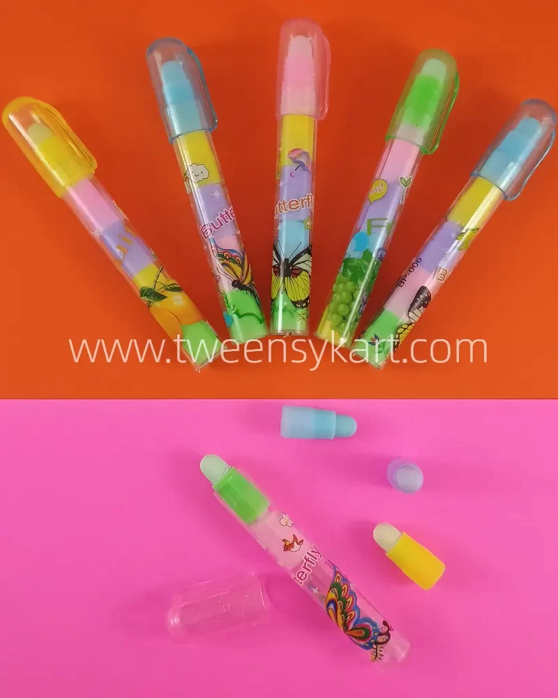 Push Eraser Stick Pens