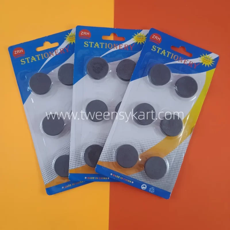 12 Pcs black Coin Magnetic Circle & Bar