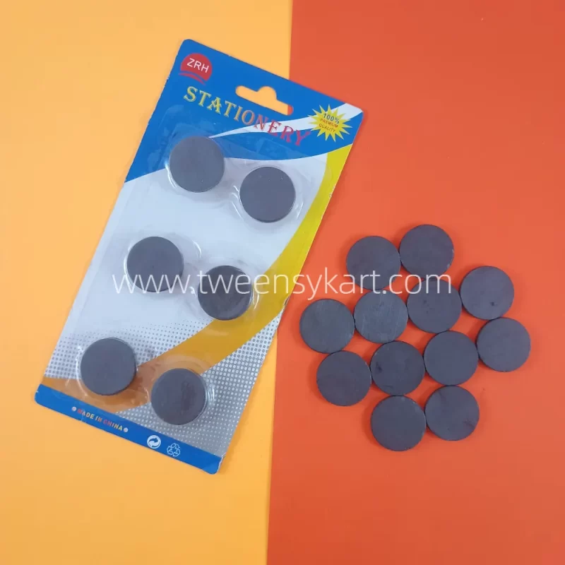 12 Pcs black Coin Magnetic Circle & Bar