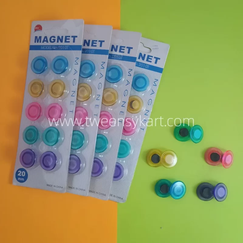 Colourful Transparent Coin Magnets