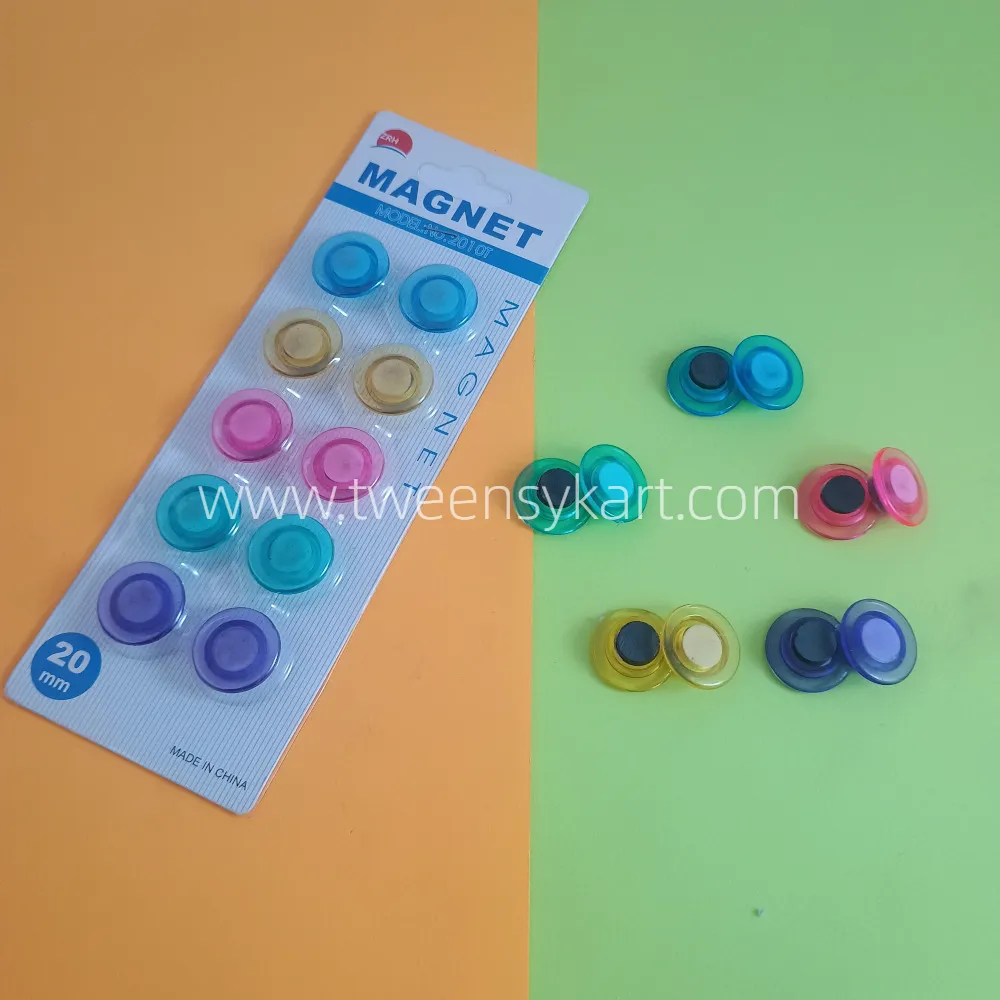 Colourful Transparent Coin Magnets