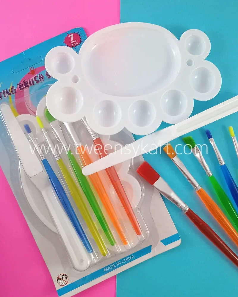 Painting Tray Brush Set With Knife