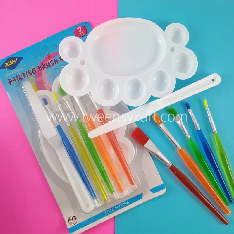 Painting Tray Brush Set With Knife