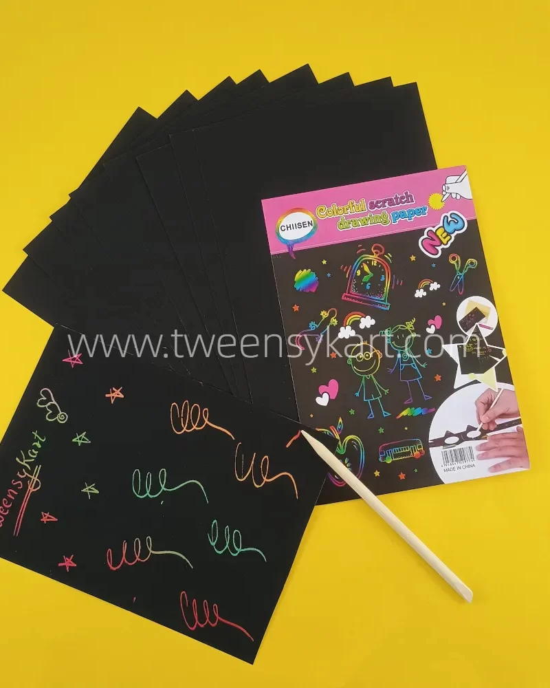 Colourful Scratch Drawing Paper With Stick