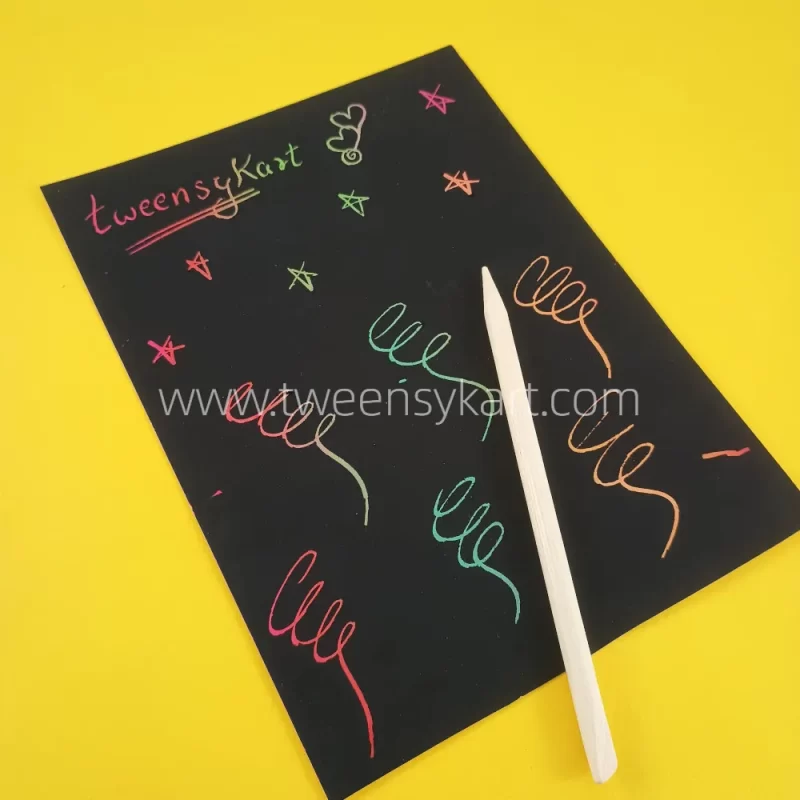 Colourful Scratch Drawing Paper With Stick