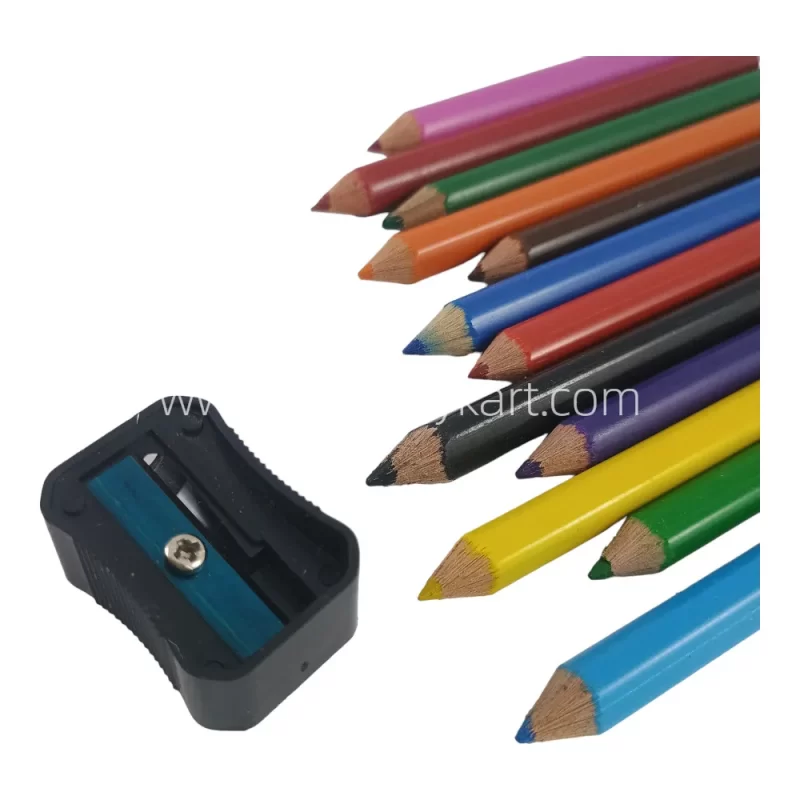 Skoodle Triangular Colour Pencils With Sharpner