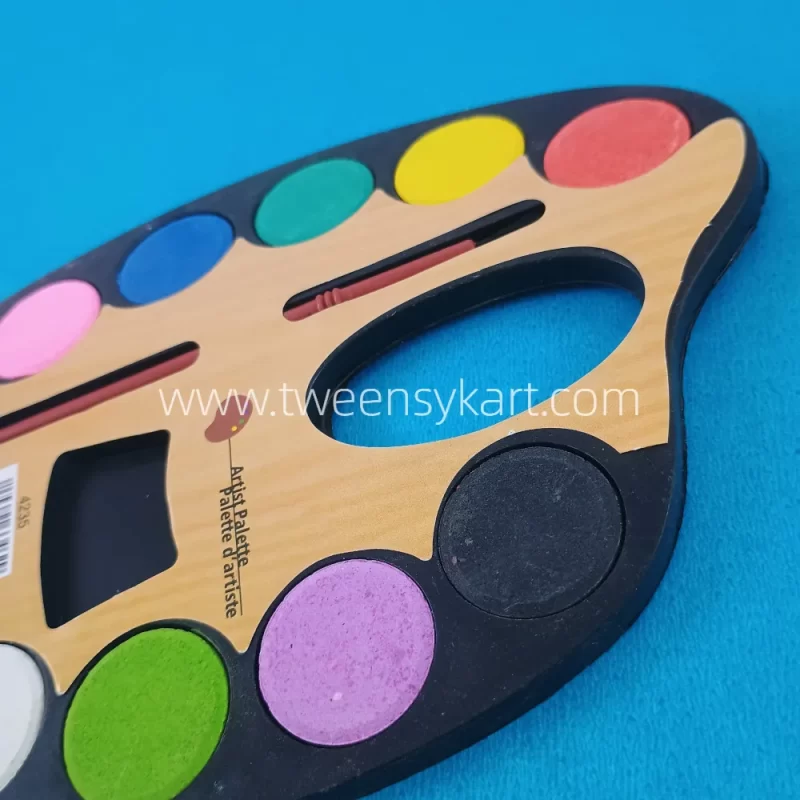 Big Artist Colourful Painting Palette With Brush