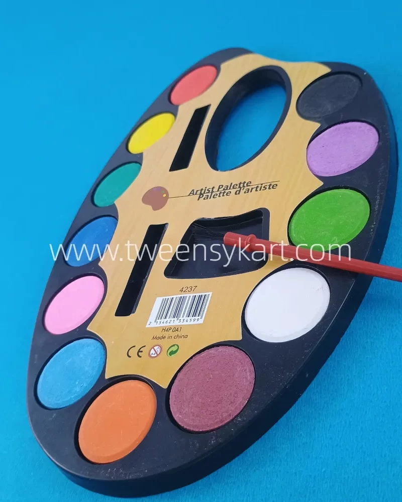 Big Artist Colourful Painting Palette With Brush