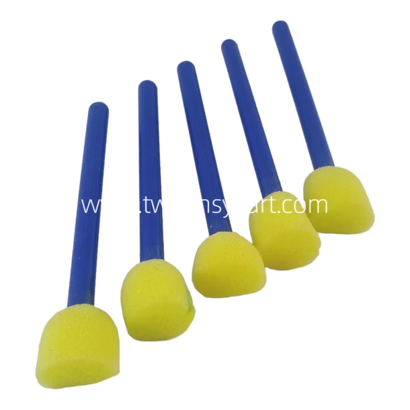 4 Pc Yellow Sponge Dabber With Blue Stick to Hold