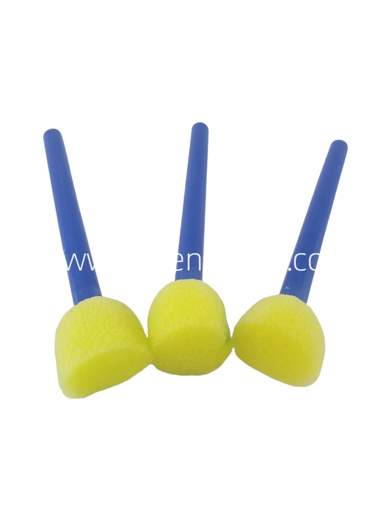 4 Pc Yellow Sponge Dabber With Blue Stick to Hold