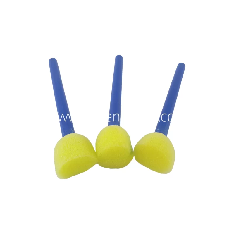 4 Pc Yellow Sponge Dabber With Blue Stick to Hold