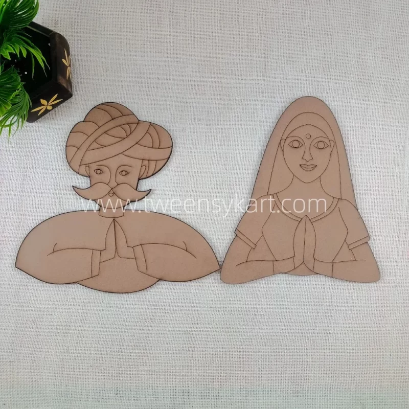 MDF Men & Woman Cutout For Painting & Decoration