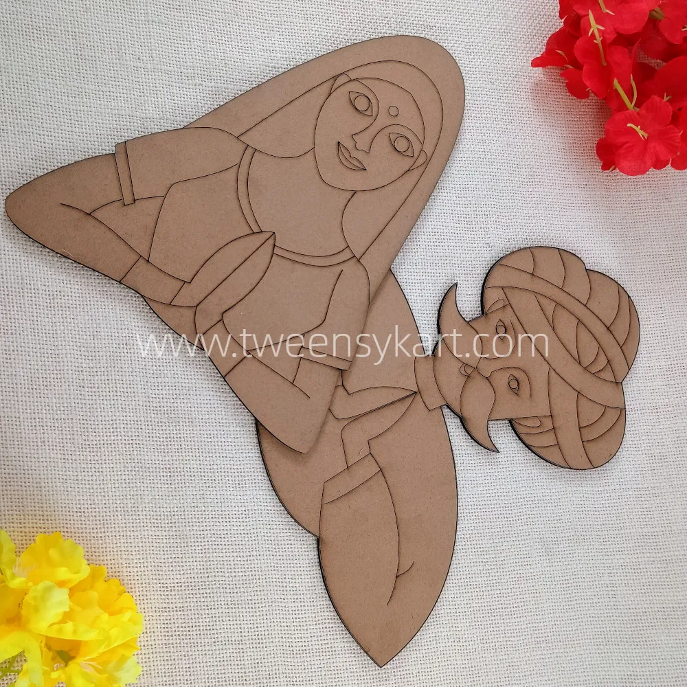 MDF Men & Woman Cutout For Painting & Decoration