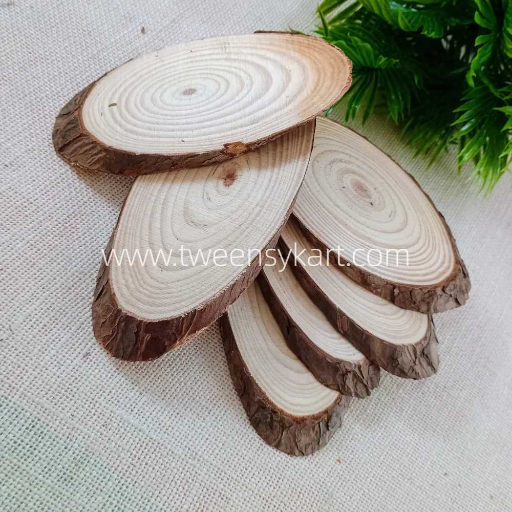 Wooden Oval Logs For Crafts