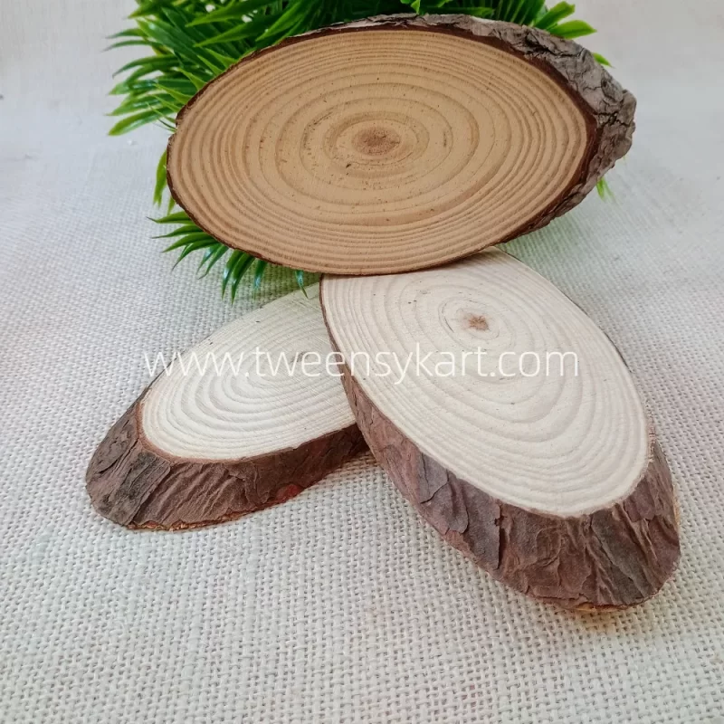 Wooden Oval Logs For Crafts