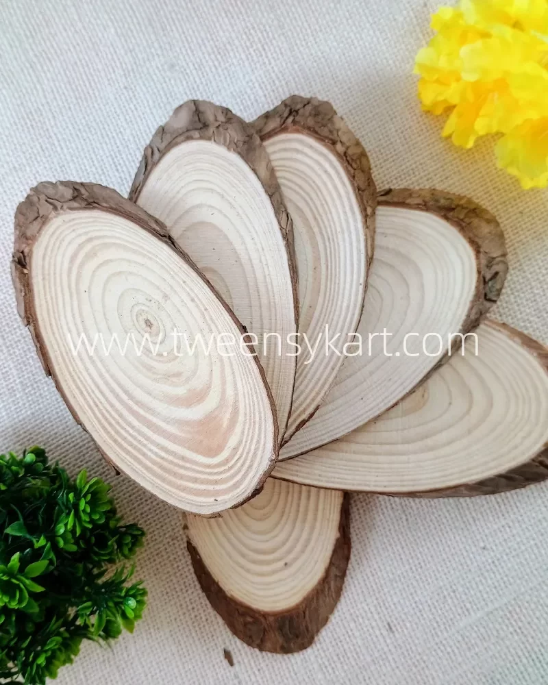 Wooden Oval Logs For Crafts