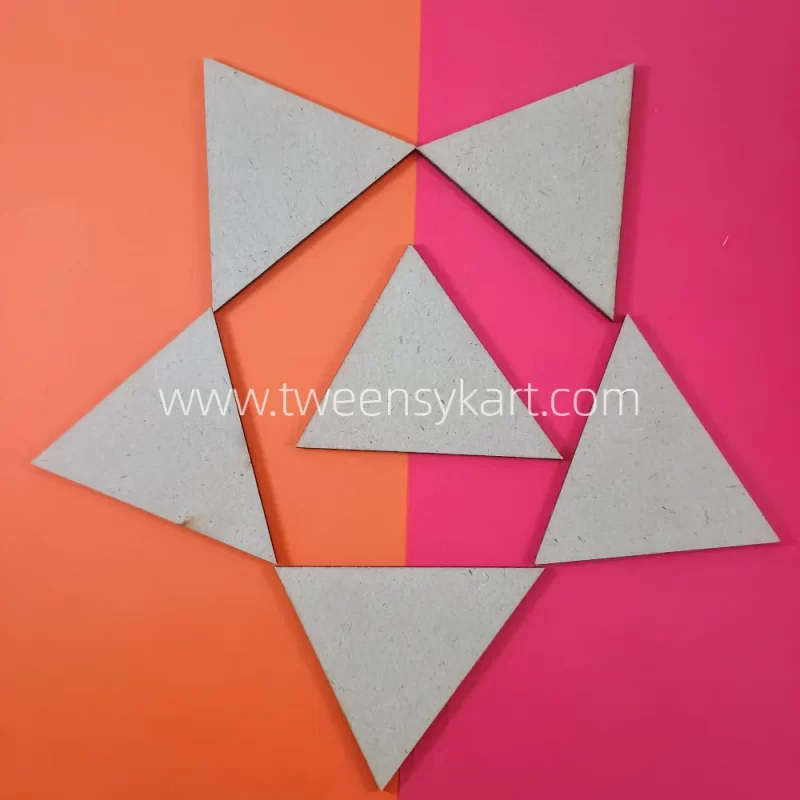 MDF Wooden Triangle Shape Cutout